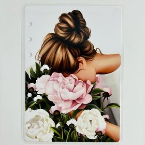 Personal Wide Size - Spring Theme Agenda Dashboard (Girl Smelling Flowers)